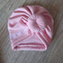 Turban bonnet nœud, buns ou simple personnalisable Prénom brodé tissu sweat fourré et chaud 15 couleurs